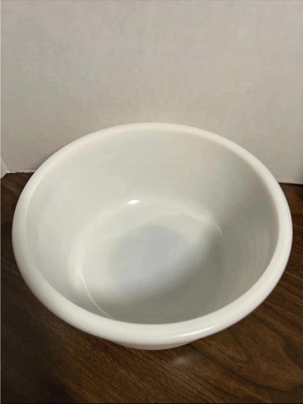 Vintage White milk glass Serving or mixing Bowl -